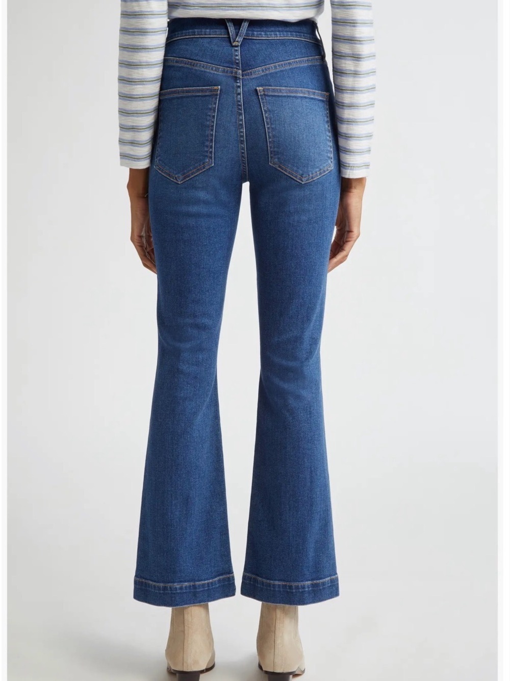 Veronica Beard Carson High Rise Ankle Flare Jeans Medium Wash Size 27 - Picture 2 of 10